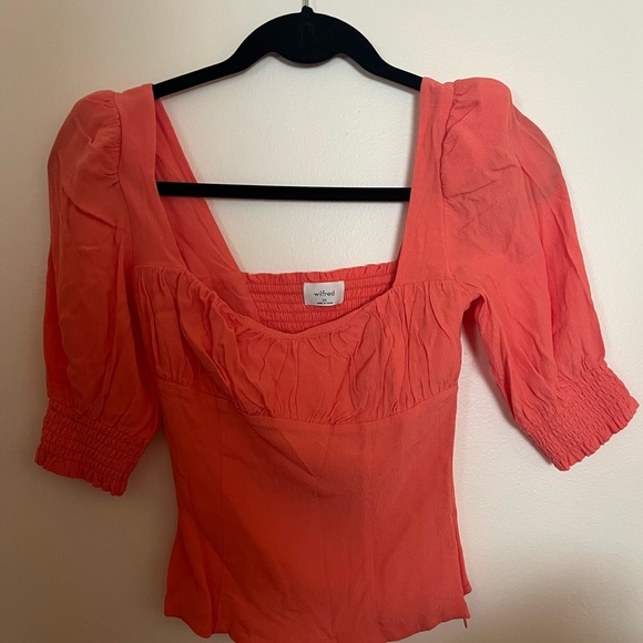 Aritzia Wilfred Pandora Blouse Pink - Picture 5 of 7